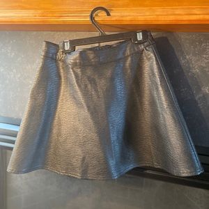 Faux leather skirt